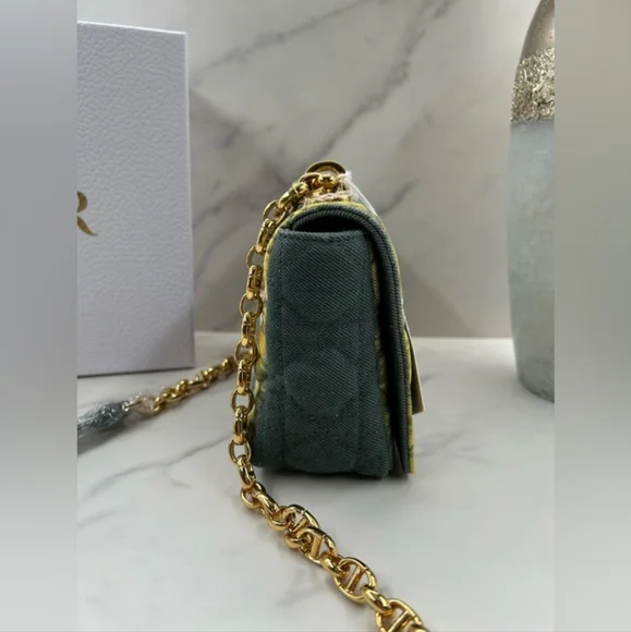 🔥RARE🔥Dior Caro Denim Chain Bag - Picture 5 of 11